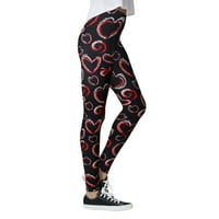 Hucka Yoga pantalone za žene zaljubljene zaljubljene pruge ispisa gamaše mršave hlače za jogu trčeći