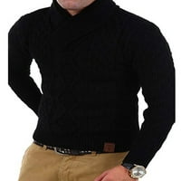 Muški džemper s dugim rukavima kabl pleteni pulover zimski topli kasutni skakač