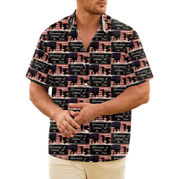4. jula muška havajska majica SAD Nacionalna zastava 3D košulja plus veličina dnevna odjeća za kratku