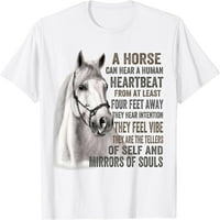 Konj može čuti ljudski otkucaji srca od najmanje četiri metra majica bijela x