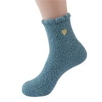Riforla zimska puna boja četkane guste plišane tople čarape Početna Čarapa Skijaške čarape Moon Socks