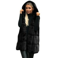 Mishuowi zimski kaputi za žene Ženski kaput bez rukava kaput od pune boje plus veličina topli dugi vuneni