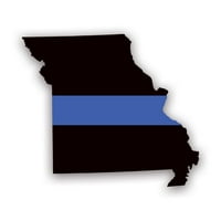 Missouri State oblikovao naljepnicu tanke plave linije - samoljepljivi vinil - otporan na vremenske uvjete - izrađene u SAD - Policija prva odgovarajuća podrška za provođenje zakona MO V2