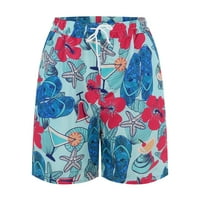 Luiyenes ženske casual kratke hlače Ljeto udobno plaže kratke hlače Elastični struk cvjetni print s