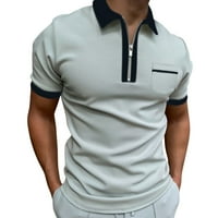 majice FVWitlyh T Muškarci Muški kratki rukav Titl Slim Fit V-izrez Majica Grey XX-Large