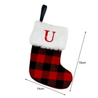 Cherryhome Božićna čarapa sa slovima Božićne čarape Privjesak Izdržljivi amp ukras za višekratnu upotrebu