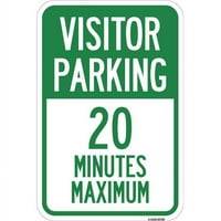 Prijava A-1218- In. Aluminijski znak - Posjetitelj Parking za parkiranje Poseticitore Parking Minuttes