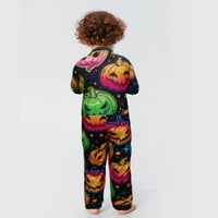 Uccdo Halloween Usklađivanje porodične pidžame setovi za odmor s kapuljačom Jednodijelni skokovi PJs