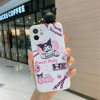 Sanrio Kuromi Kurični telefonski slučajevi za iPhone Pro MA Mini XR XS MA Plus Se Lanyard otporan na