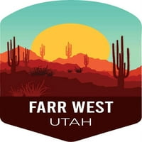 i uvozi Farr West Utah Suvenir Vinil naljepnica za naljepnicu Kaktus Desert Design