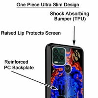 Ultra tanki PC-TPU telefonska futrola kompatibilna sa Motorolom moto g Stylus 5G - plava lobanja sa