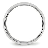 10k bijeli zlatni prsten za prsten vjenčani u komfor sa zaštitnim ivicama veličine 10