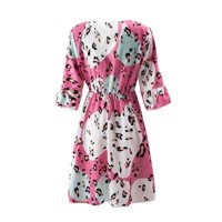 Ležerna ljetna haljina za žensko prednje haljine Ljeto V Print Leopard Loot Fit haljina Mini casual