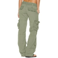 Teretne hlače Žene Ženske modne radne odjeće Solid pantalone Hippie punk pantalone ravne hlače za noge