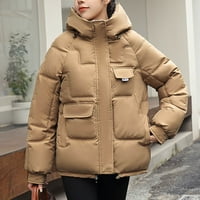 Pimfylm puffer jakna Topla dugih rukava zimski jakni za žene kaki 3xl