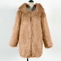 Zimski kaputi za žensku plus jaknu veličine topli kaput zimski kapuljač prema kapuljaču Khaki XXL