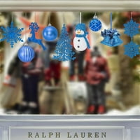 Heiheiup okrugla lopta božićna zabava crtani snježni patchles Bells jelen snjegovinski uzorak zidne