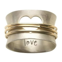 Prstenovi za žene Modni okretni prstenovi Dva tonska žičana žičana prstenova pokloni za djevojke Dame