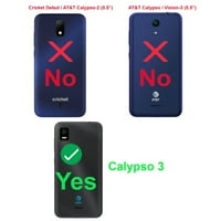Telefonska futrola za AT & T Calypso sa zaštitnikom zaslona, ​​fleksibilan gel futrola