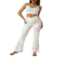 MubIneo Women V Cross Struk gamaše, čvrstih boja-boje-obojenih uzorak joge hlače