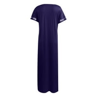 Summer Plus Veličina haljina za žene boemska dužina gležnja kratki rukav V-izrez Čvrsta plaža sunčane