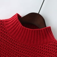Kali_store pad džempera za žene Ženski zimski džemper pulover pulover pulover vrhove okrugli izrez dugih