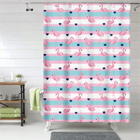 Flamingo Print tuš za tuširanje Vodootporne tkanine zaslon za kupatilo sa kukom sa kukom-D, 90 *