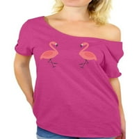 Awkward Styles sise majice Flamingo sa ramena za žene