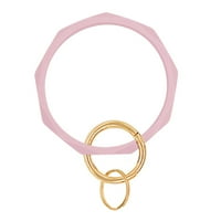 Booker Key prsten za ključeve narukvica nabrala fleksibilna silikonska kruga za ručnike za žene za žene