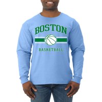 Wild Bobby Grad Boston Košarka Fantasy Fan Sports Muška majica s dugim rukavima, svijetloplava, XX-velika
