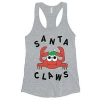 Santa Claws Crab Womens Tank Top