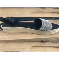 Daeful Ženski neklizajući udobnost Otvoreni nožni prsti Espadrilles Sandal hodanje Ležerne prilike za Rhinestones Platform sandale Lagane cipele