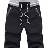 Muške kratke hlače Ležerne prilike Klasične fit pamučne ljetne kratke hlače sa elastičnim strukom i