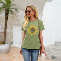 Suncokretove košulje za žene Slatke daisy Grafičke majice za žene Ljeto majica kratkih rukava