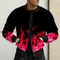 WAVSUF MENS jakne velike i visoke bez kapuljačenim zatvaračem, ležerne vruće ružičaste jakne veličine