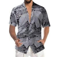 FVWitlyh Muška majica Mens up majice Dugi rukav Posteljina na plaži Ležerne prilike pamučne ljetne lagane