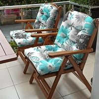 Unutarnji vanjski jastuci za sedište, četverokrevetne jastuke za popločane stolice za popločane namještaja, zamjenski jastuci za vrtni ureda za vrt, 19 x19 x5 , paket, koralj više