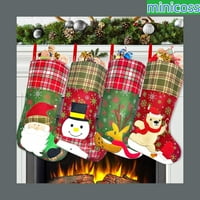 Božićne čarape Pakovanje, Božićni ukrasi, plaćeni i snježni za vez za vez