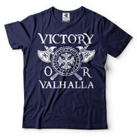 Muške viking majice Victory ili Valhalla majica Viking Warrior Poklon Tee Viking Patriotic Tee