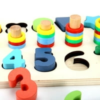 Drvena grofa sortiraj slaganje kule šarene brojeve klasifikacija igračka, igračka ranog učenja, drveni