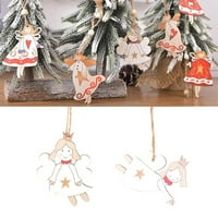 Beppter visi Xmas Decor Božićni print Drveni privjesak Božićni ukrasi za božićne stablo Početna Shopping