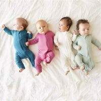 Bebe pamučne Rompere bez padžama patipa s dugim rukavima za spavanje s dugim rukavima Streetwear Dnevno odjeća za djecu