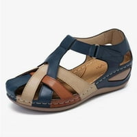 Umfun ženske ležerne sandale za sandale Ljetne papuče plus veličina Retro okrugla boja nožnog nožnog