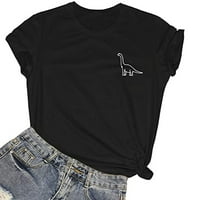 Elegantne bluze za žene crne žene Nove slatke dinosaurus majice tinejdžerske djevojke smiješne tines