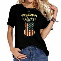 4. jula Četvrta američka Amerika Dan nezavisnosti GU Ženske ljetne majice sa hladnim grafičkim dizajnom: