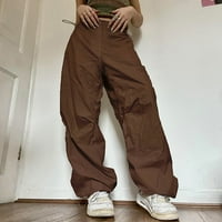 Široke gaćice za noge za žene Y2K baggy sileweward niski stručni reperi casual labave kombinezone pantalone
