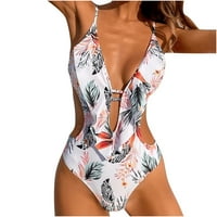 Zermoge kupaći kostimi kupaći kostim za žene, modne žene ispisati casual bikini set jednodijelni kupaći