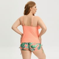 Ženske kupaći kostimi Spliće velike veličine čipke gore vrpce pepum split bikini boxer trunks odmor