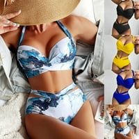 Žene čelične modne digitalne tiskari visokog struka Split kupaći kostim