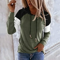 Grafičke dukseve Y2K ženska dukserica Ležerne prilike pulover Tunic Top majica s dugim rukavima Green